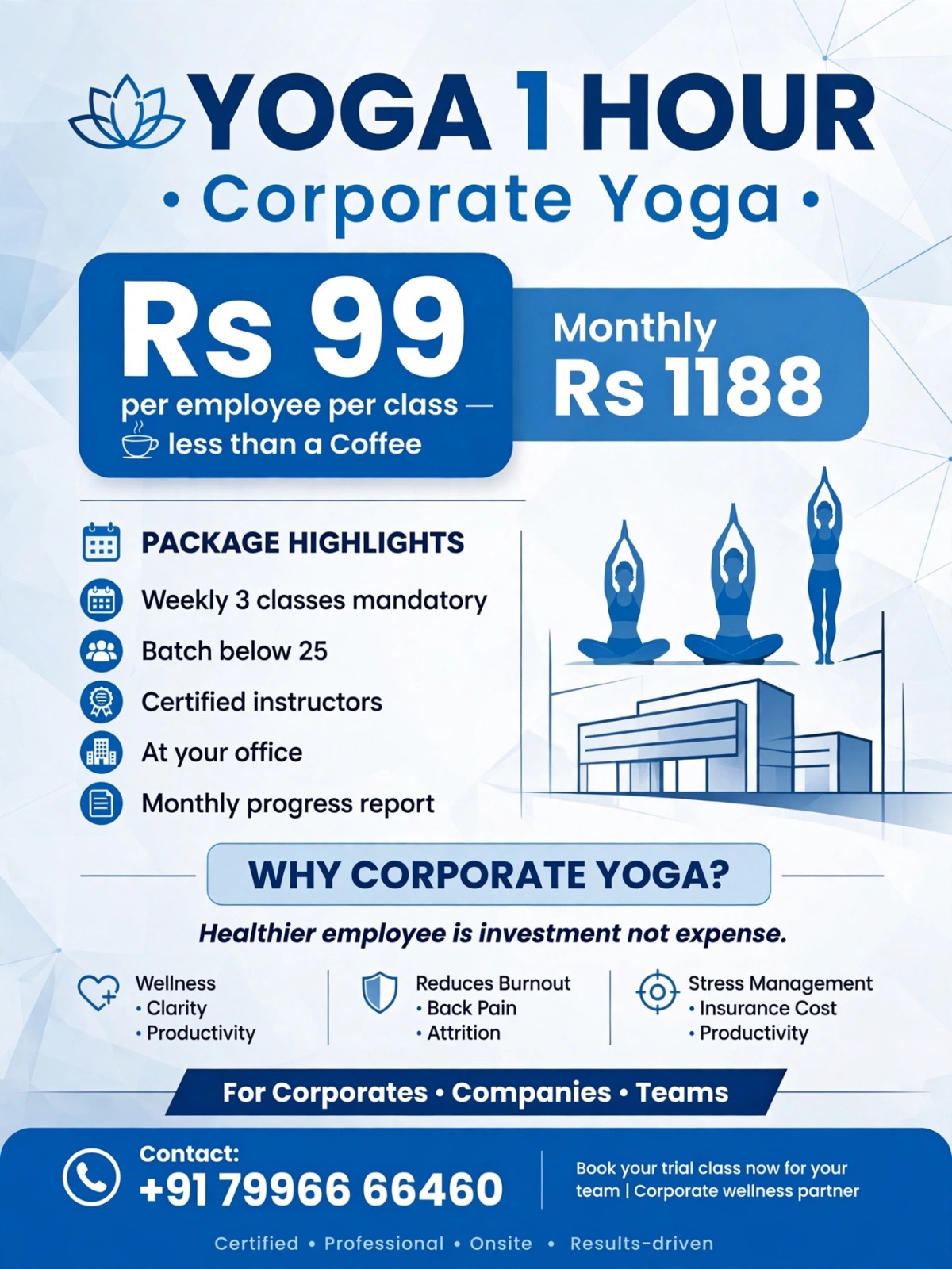 Corporate Yoga program poster