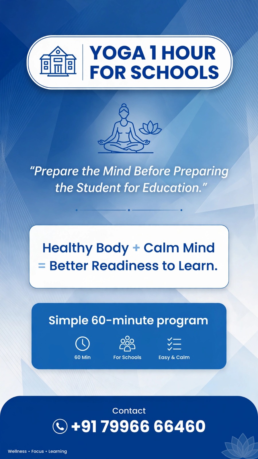 Yoga 1 Hour for School Yoga in Bangalore